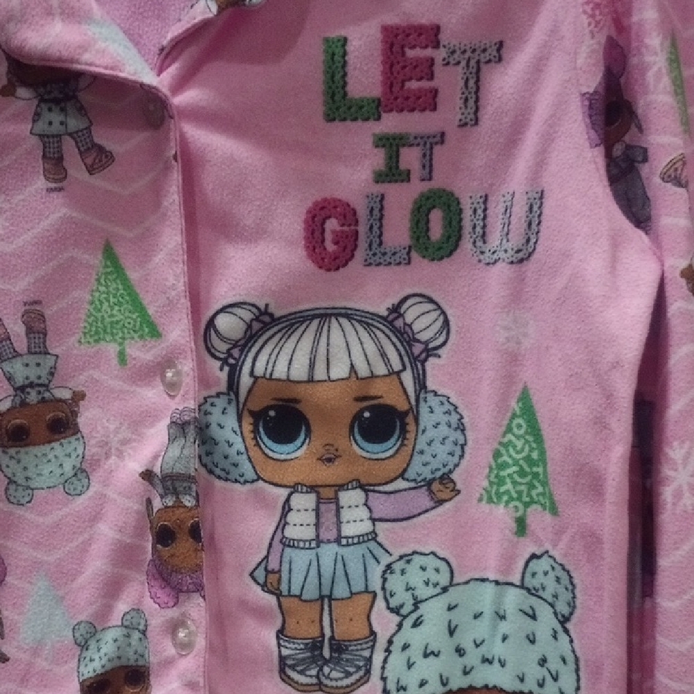 Sale💜L.O.L. Surprise! Pink and Green Pajama Set - Picture 4 of 10